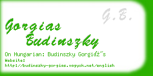 gorgias budinszky business card
